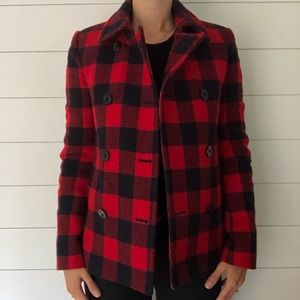 J. Crew Buffalo Check Coat